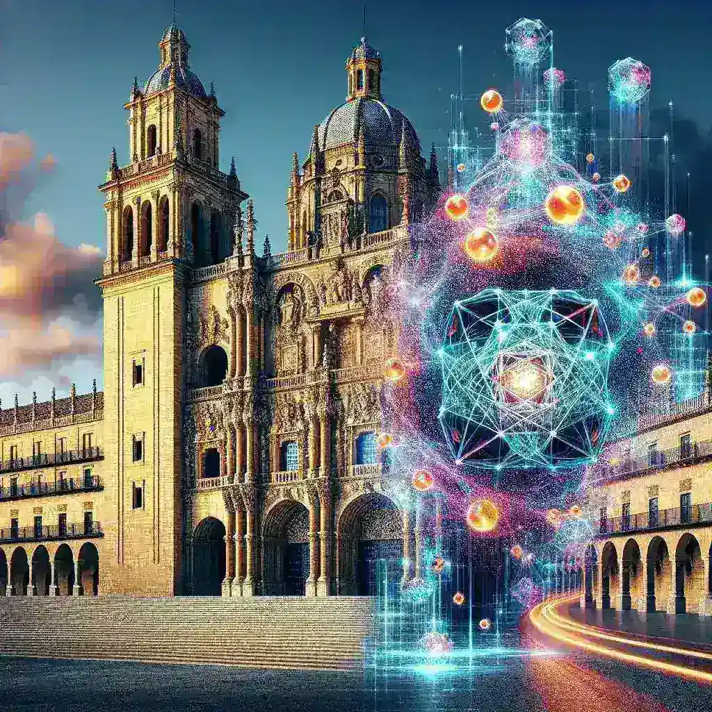 "Imagen del nuevo centro de investigación en computación cuántica inaugurado por la Universidad de Salamanca, mostrando dispositivos cuánticos y científicos trabajando en un entorno moderno y tecnológico."
